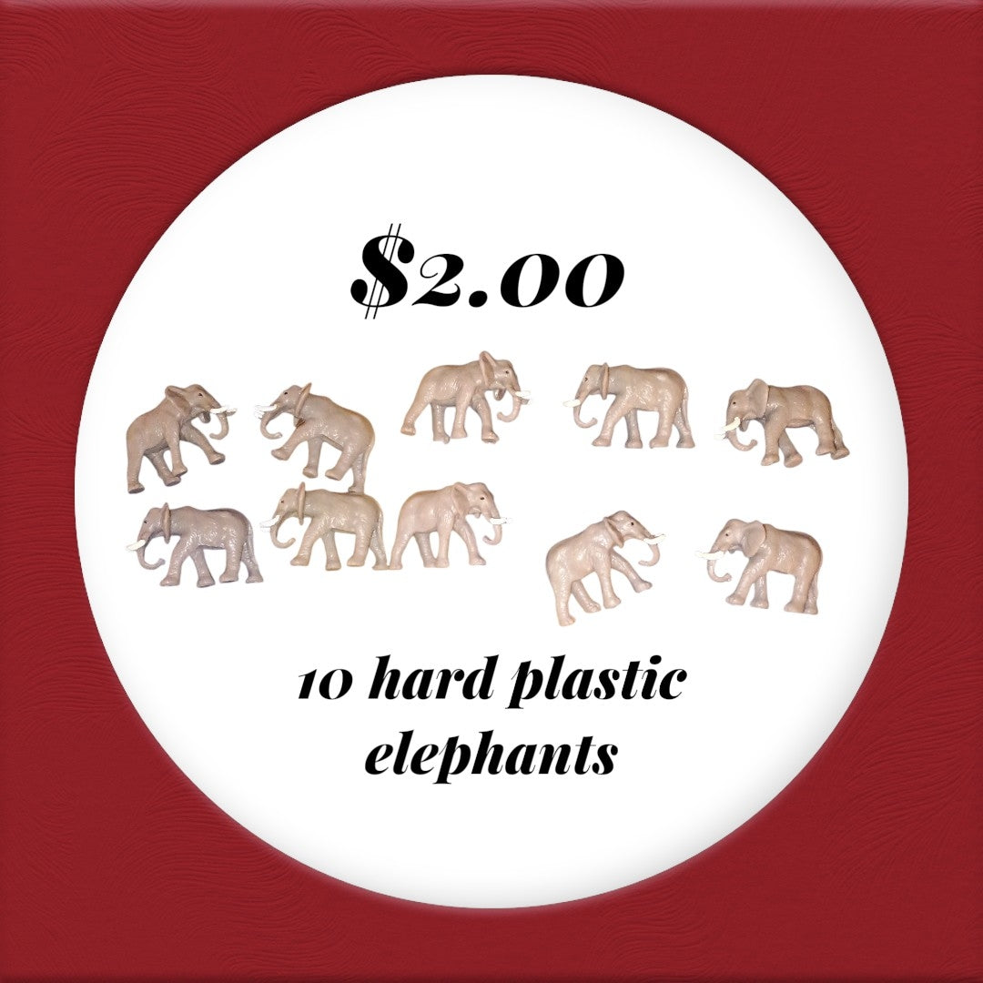 Mini Plastic Elephants